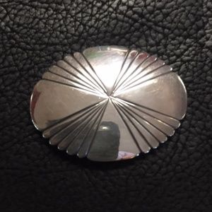 Navajo vintage sterling silver abstract design pin/pendant combo